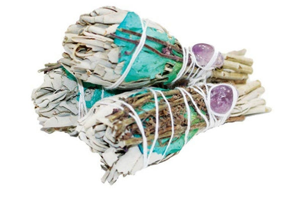 Lavender Sage Wrapped with Amethyst crystal