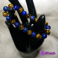 Tiger's Eye&Lapis Lazuli Energy bracelet #60