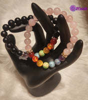SINGLE CHAKRA BRACELET: *Matte Black Onyx Chakra Bracelet*